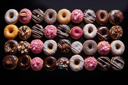 Knolling Of Doughnuts