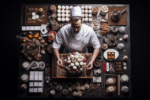 Knolling of a Pastry Chef
