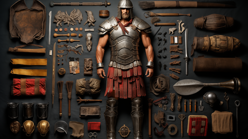 Knolling of a Roman Gladiator